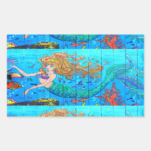 redheaded mermaid sticker