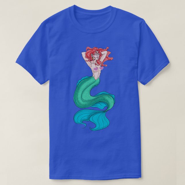 Redheaded Mermaid T-Shirt (Design Front)