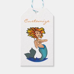Redheaded Mermaid Thunder_Cove Gift Tags