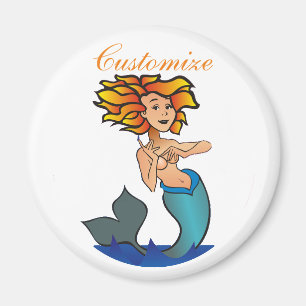 Redheaded Mermaid Thunder_Cove Magnet
