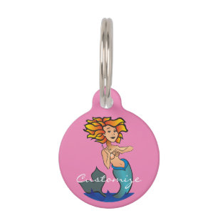 Redheaded Mermaid Thunder_Cove Pet Tag