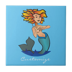 Redheaded Mermaid Thunder_Cove Tile
