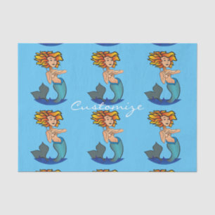 Redheaded Mermaid Thunder_Cove Tissue Paper