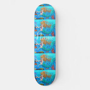 Redheaded underwater mermaid Thunder_Cove Skateboard