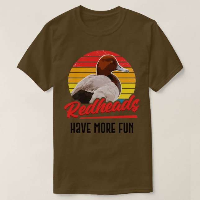 Redheads Have More Fun Retro Style Duck Gift T-Shirt (Design Front)