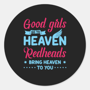 Redheads Red Hair Redhead Ginger Freckles Gift Classic Round Sticker