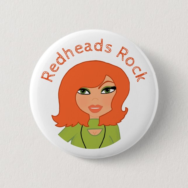 Redheads Rock Button (Front)