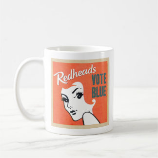 Redheads vote blue coffee mug