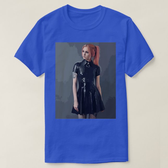 Redheahded Latex Girl T-Shirt (Design Front)