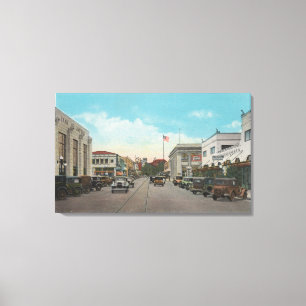 Redlands, CA - Business District Town Centre Vie Canvas Print