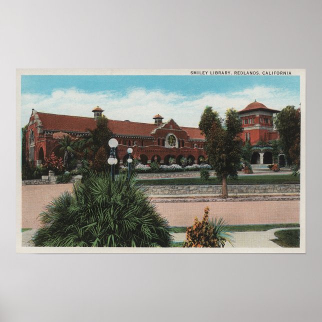 Redlands, CA - View of Smiley Library Poster (Front)