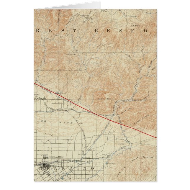 Redlands quadrangle showing San Andreas Rift (Front)
