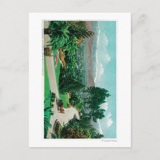 Redlands valley and orchards from Smiley's Postcard (Front)