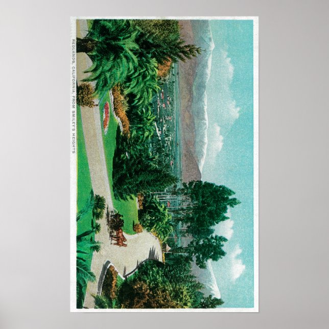Redlands valley and orchards from Smiley's Poster (Front)