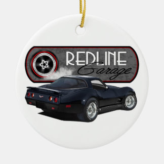 Redline Garage Corvette Black Ceramic Tree Decoration