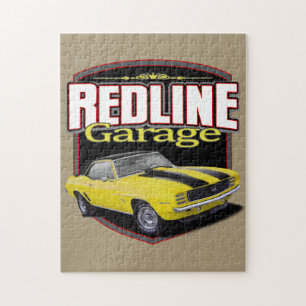 Redline Garage Yellow Camaro Jigsaw Puzzle