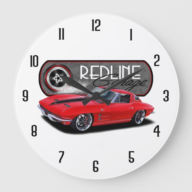 Redline Vette Large Clock (Front)