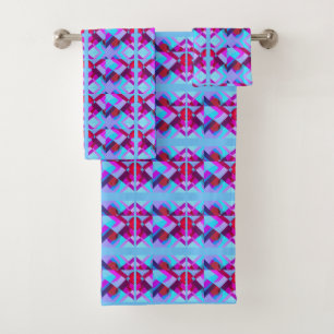 Redman4u2 Geometric Graphic Motif Modern Trend Bath Towel Set