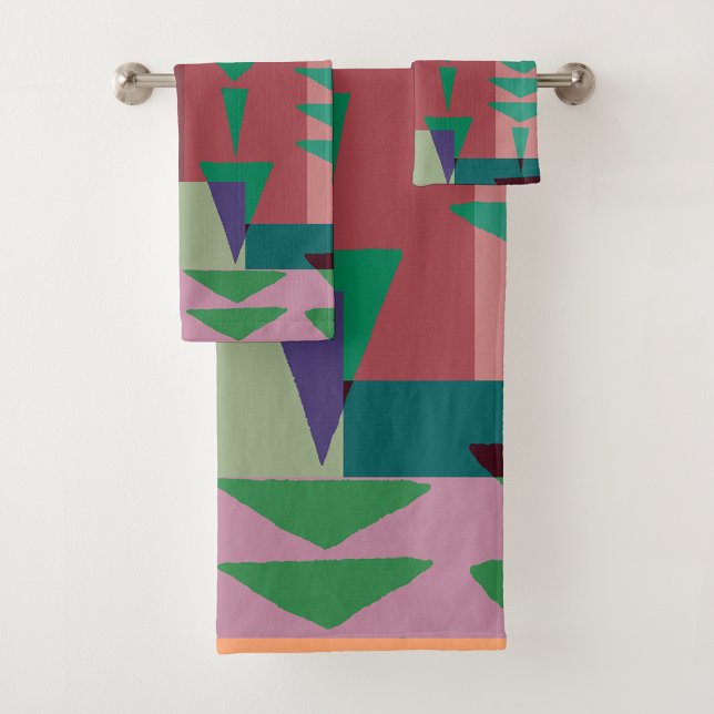 Redman4u2 Geometric Graphic Motif Modern Trend  Bath Towel Set (Creator Uploaded)