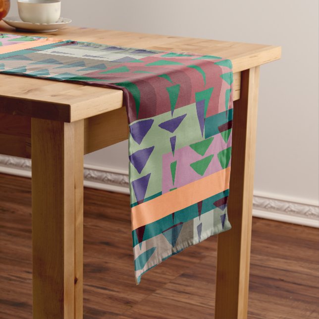 Redman4u2 Geometric Graphic Motif Modern Trend Short Table Runner (In Situ)