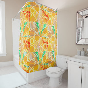 Redman4u2 Geometric Graphic Motif Modern Trend Shower Curtain