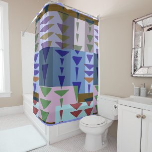 Redman4u2 Geometric Graphic Motif Modern Trend  Shower Curtain