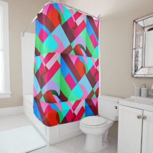 Redman4u2 Geometric Shower Curtain