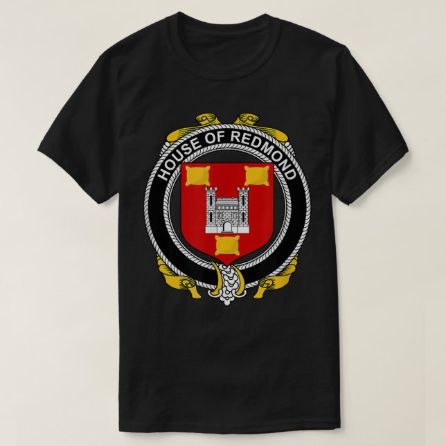Redmond Coat of Arms  Family Crest  T-Shirt (Design Front)