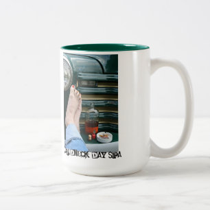 Redneck Day Spa Two-Tone Coffee Mug