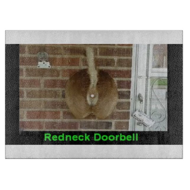 Redneck doorbell cutting board (Front)