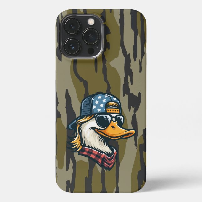 Redneck Duck Bottomland Camo Duck Hunting Redneck iPhone Case (Back)