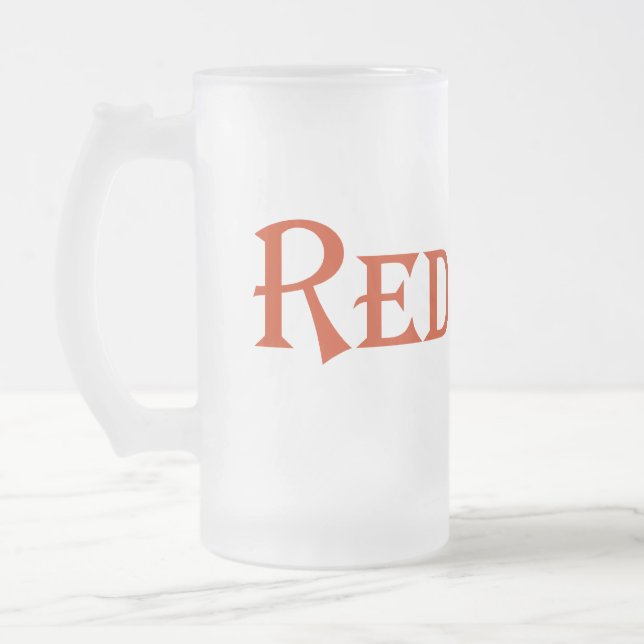 Redneck Frosted Glass Beer Mug (Left)