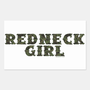 Redneck Girl Green Camo Stickers