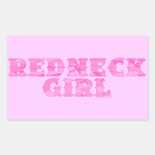 Redneck Girl Pink Camo Stickers