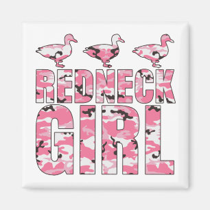Redneck Girl Pink Camouflage 3 Ducks Magnet