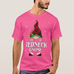 Redneck Gnome Red Plaid Matching Family Christmas T-Shirt