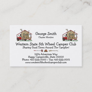 Redneck Hillbilly Camper Keychains Business Card