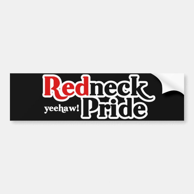 Redneck Pride Yeehaw Parody Bumper Sticker (Front)