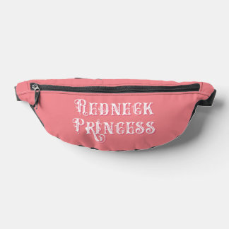 Redneck Princess Fancy Text Pink Bum Bags