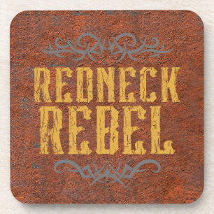 Redneck Rebel Grunge Rust Coaster
