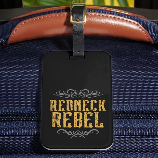 Redneck Rebel  Luggage Tag (Front Insitu 2)
