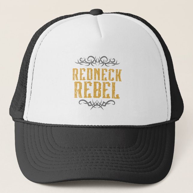 Redneck Rebel  Trucker Hat (Front)