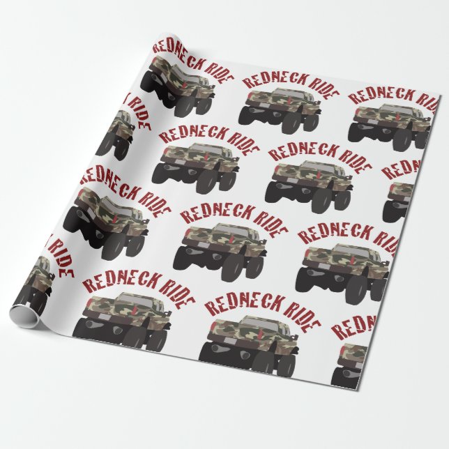 Redneck Ride Wrapping Paper (Unrolled)