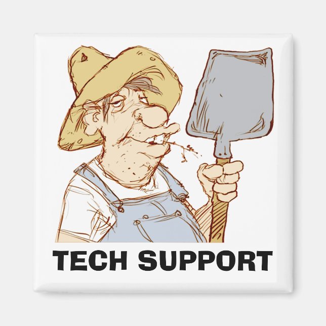 Redneck Tech Support Magnet (Front)