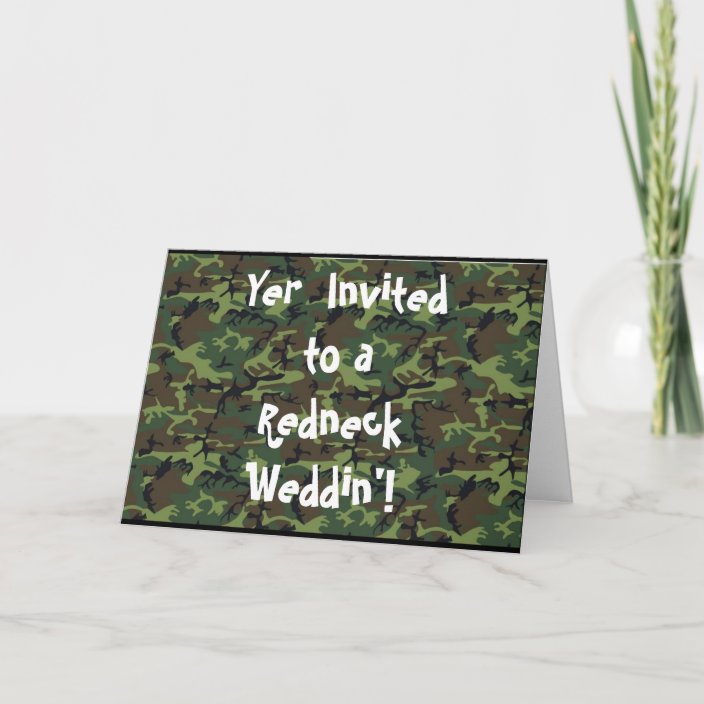 Redneck Wedding Invitation Zazzle.co.uk