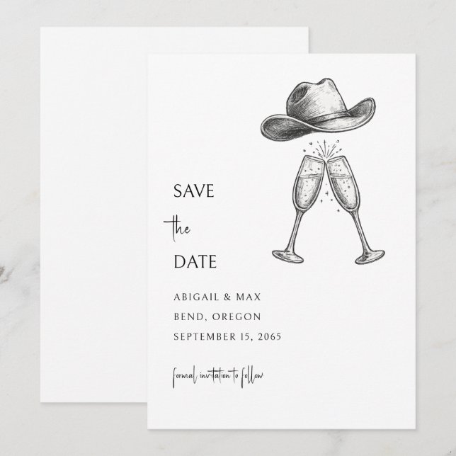 Redneck Wedding Save the Date (Front/Back)