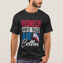 Redneck White Trash Blue Collan 4th of July