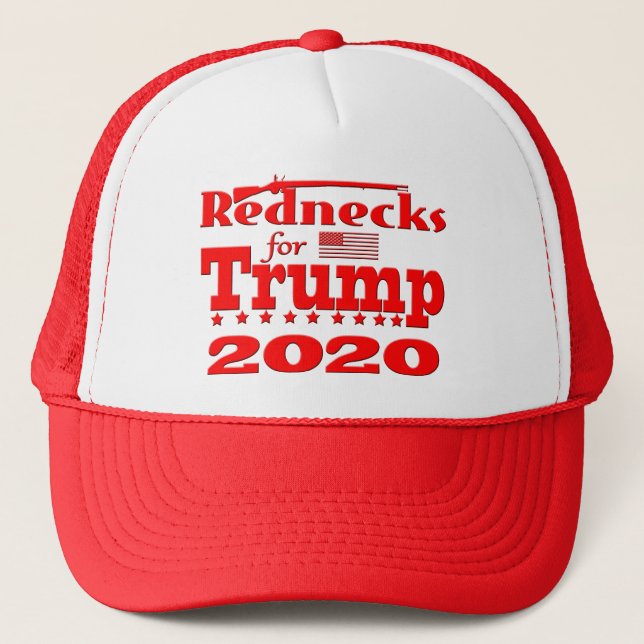REDNECKS FOR TRUMP 2020 MAGA GEAR TRUCKER HAT (Front)