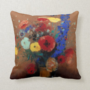 Redon: Wild Flowers, C1912 Cushion