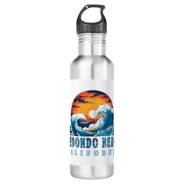Redondo Beach California 710 Ml Water Bottle (Front)